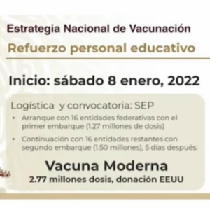 Profesores recibirán Moderna como refuerzo contra Covid-19 1 vcncnvctr