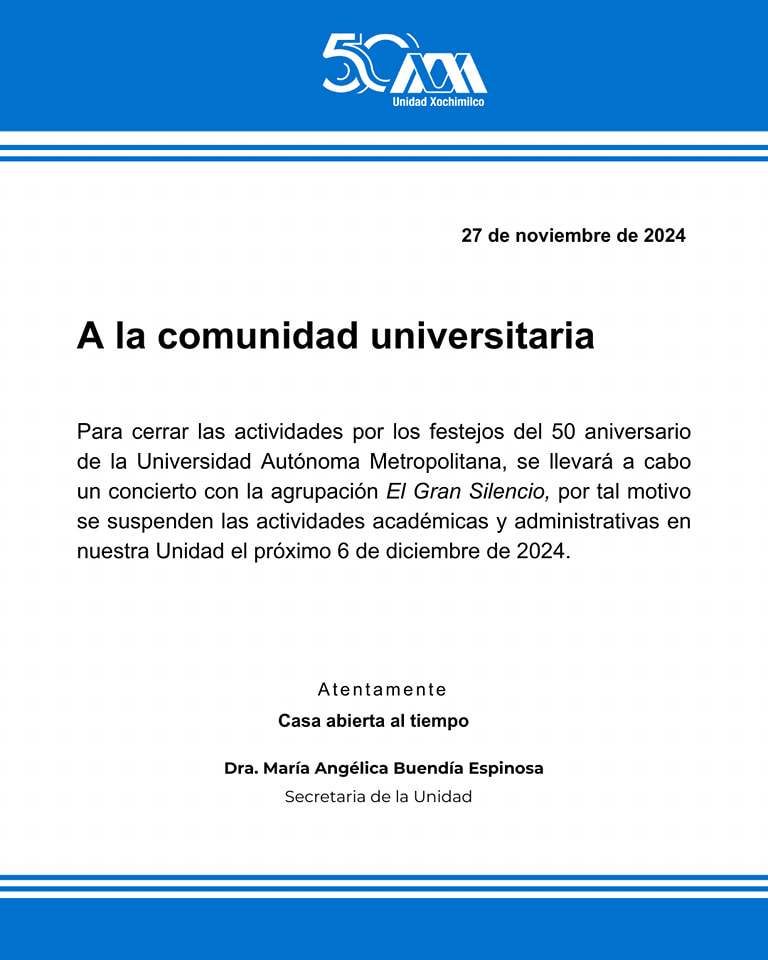Anuncian concierto en la UAM Xochimilco de El Gran Silencio 1 UAM