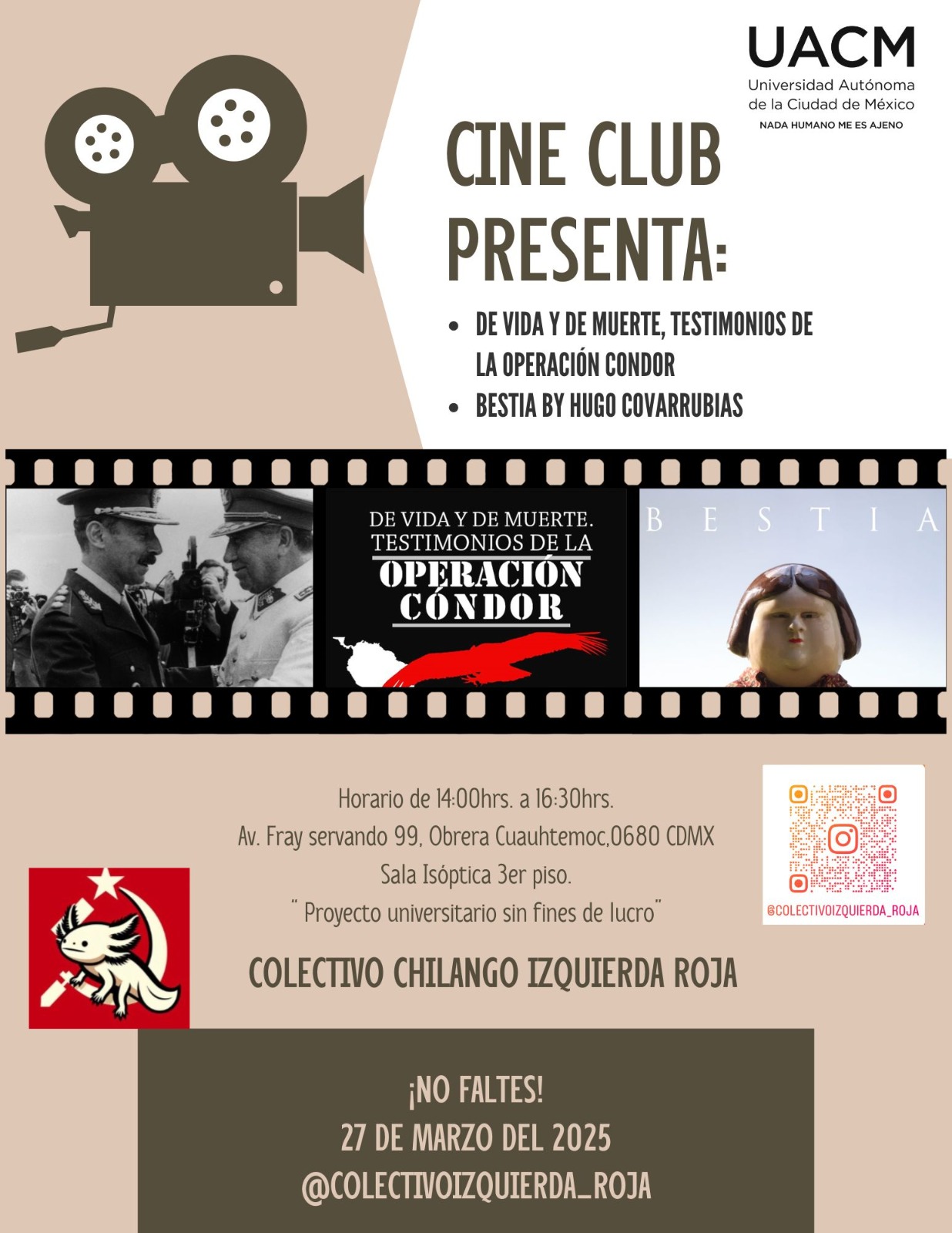 UACM: Presenta ciclo de cine sobre Memoria Histórica 1 UACM
