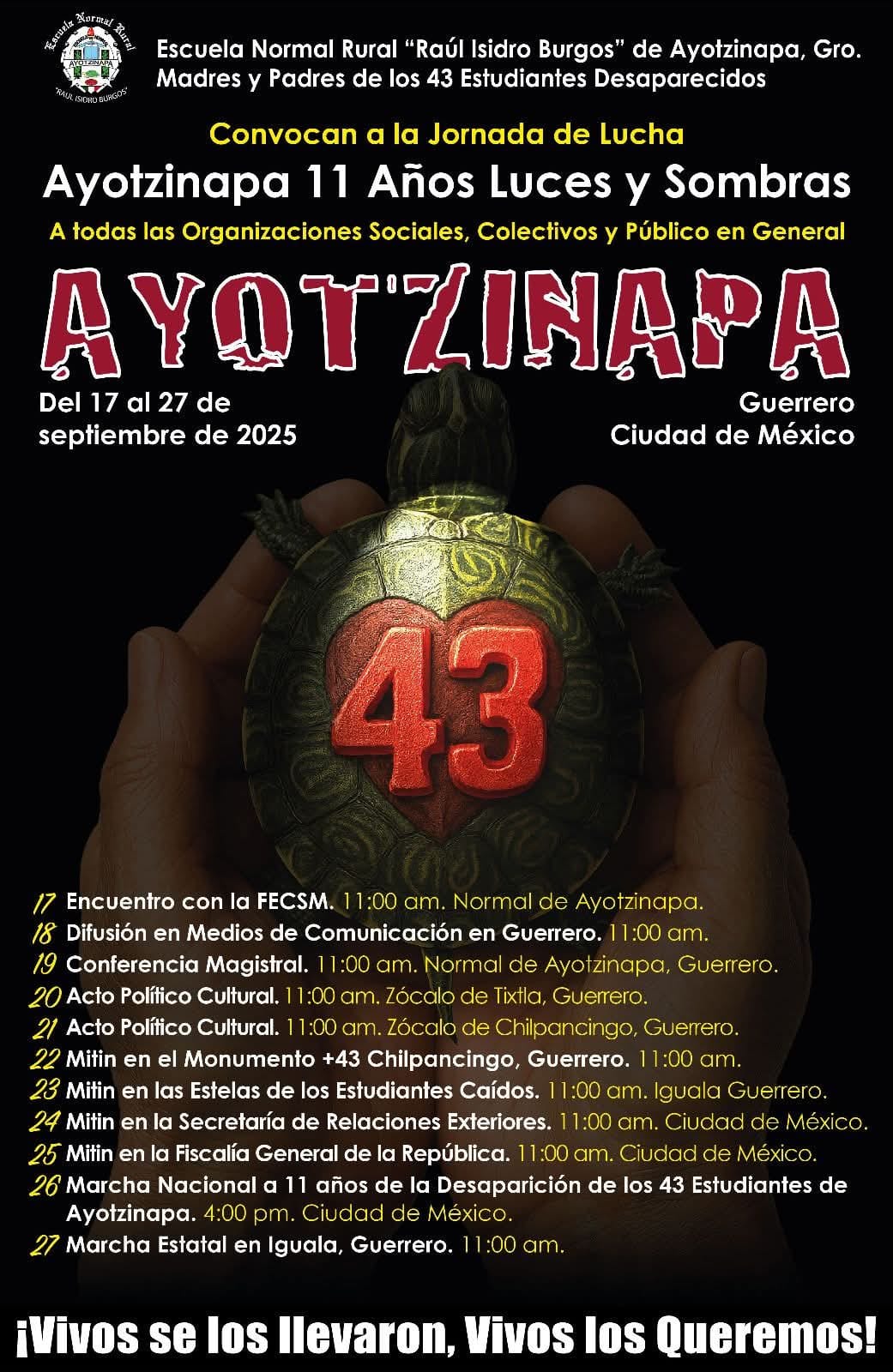 UACM Marcha 43 Ayotzinapa 