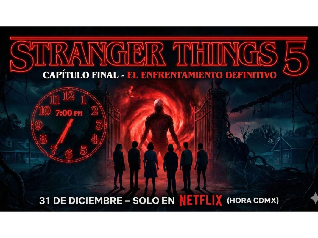Elenco de la serie Stranger Things 5 preparándose para el enfrentamiento final en el pueblo de Hawkins