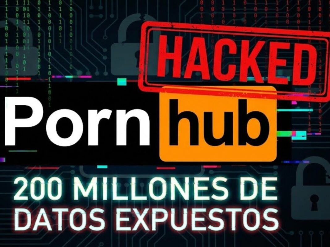 Ilustración sobre el hackeo masivo a Pornhub que afecta a usuarios premium.