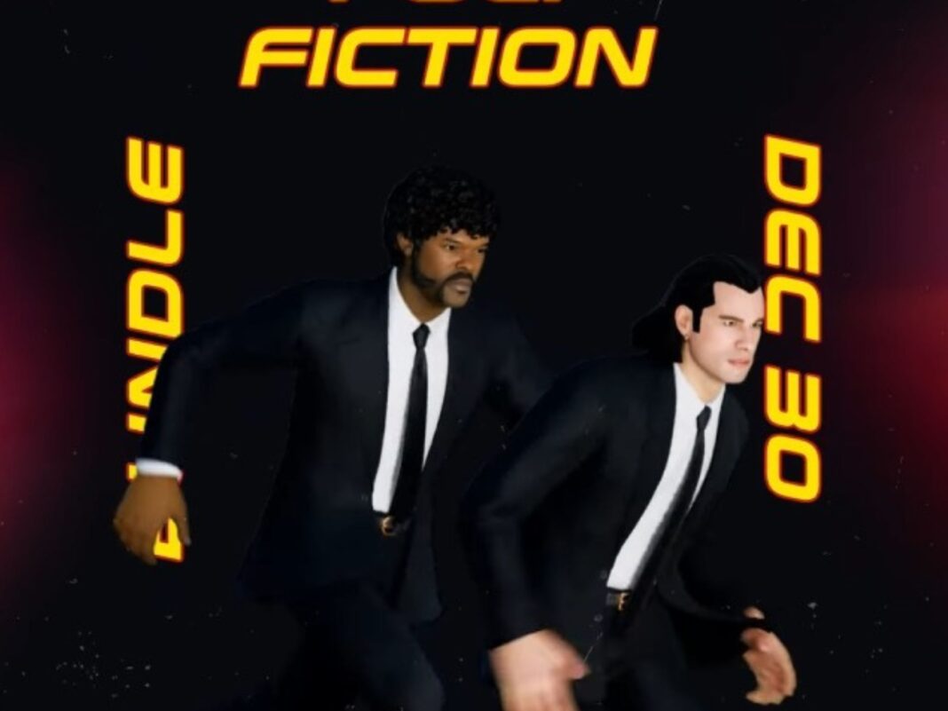 Modelos de Vincent Vega y Jules Winnfield de Pulp Fiction en el universo de Fortnite.