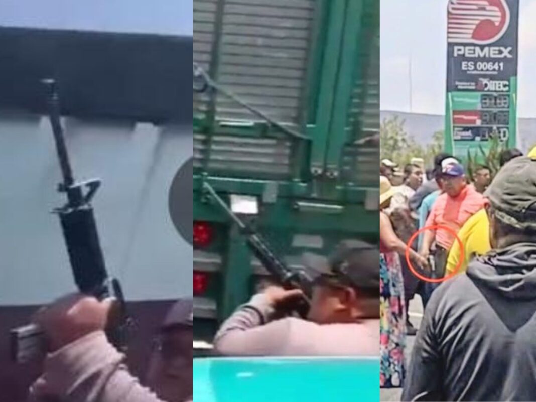 Hombres armados vinculados a grupos de choque fueron captados durante la agresión contra maestros de la CNTE en el bloqueo carretero de Villa de Mitla, Oaxaca. La Sección 22 responsabilizó a autoridades municipales, estatales y federales por los hechos violentos registrados durante las protestas magisteriales.