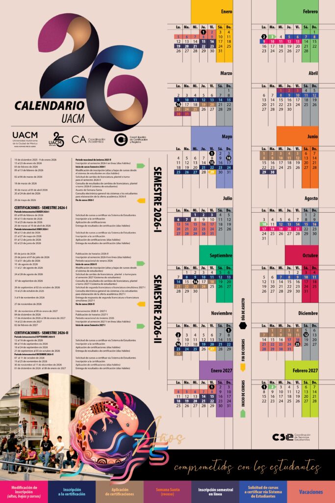 Todo sobre UACM calendario académico para el ciclo 2026 1 calendario page 0001